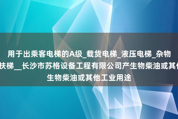 用于出乘客电梯的A级_载货电梯_液压电梯_杂物电梯_自动扶梯__长沙市苏格设备工程有限公司产生物柴油或其他工业用途